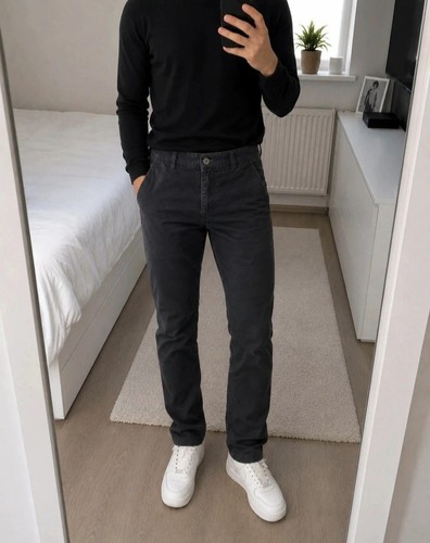 Armani chino stoffhose - stoffhose, schwarz